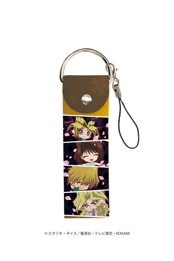 「遊☆戯☆王デュエルモンスターズ」ビッグレザーストラップ02/表遊戯&城之内克也&真崎杏子&孔雀舞(ミニキャラ)